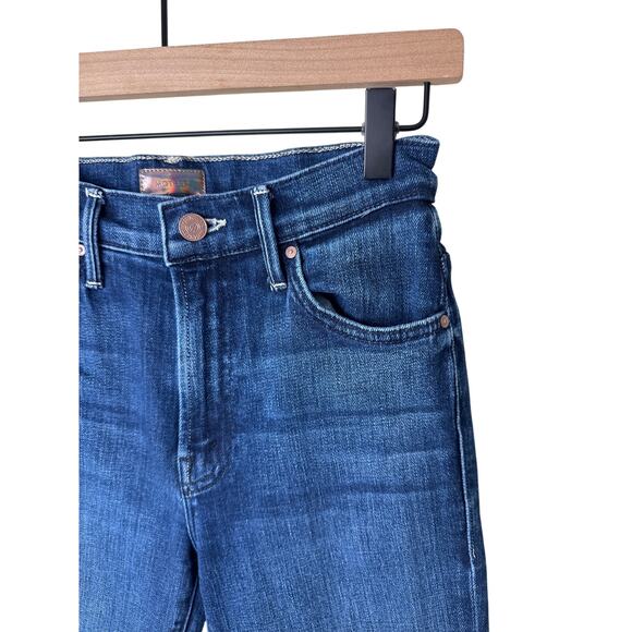 MOTHER The Insider Crop Denim Jean Step Fray Sake To Me Size 25 - Picture 5 of 9